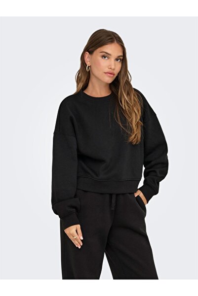 ONLY Onlbest Life L/S Crew Neck Swt Noos Women's Black Sweatshirt - 15338727