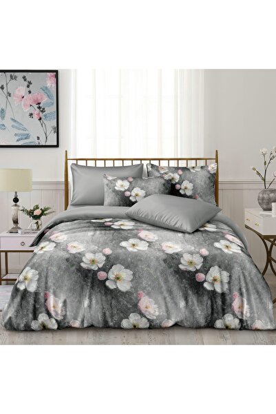 CHIRASO CHIRASO Bed Linen, Fine SATIN 4 Pieces ELASTIC Fitted Sheet 180x200 Duvet Cover 200x230 2 Pillowcases