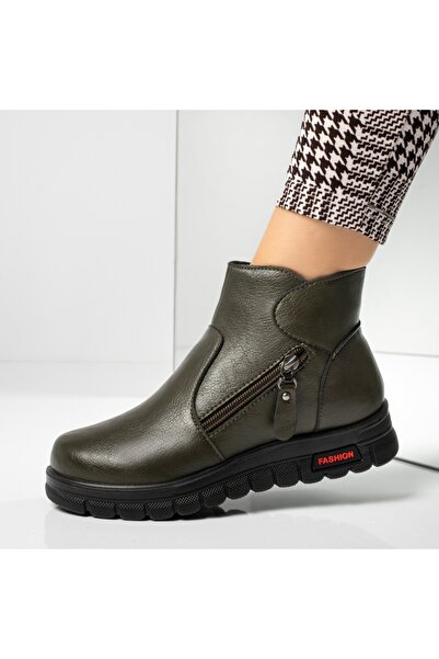 BMoD Women's green boots with thick sole MOD06477