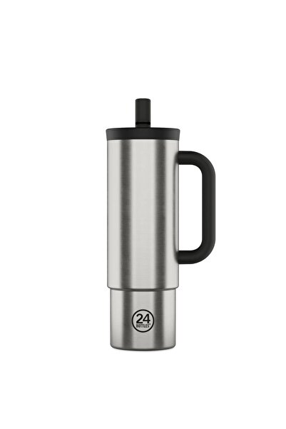 24 Bottles Straw Cup Brushed Steel Pipetli Paslanmaz Çelik Termos 800 ml