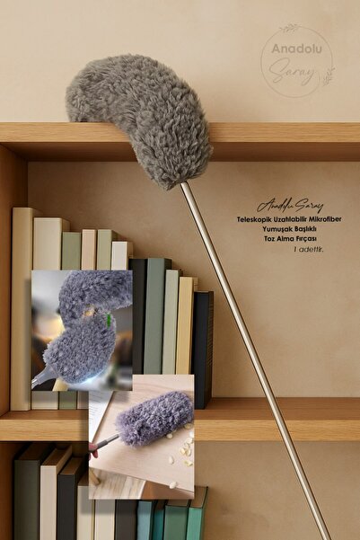 Anadolu Saray Teleskopik Uzatılabilir Mikrofiber Yumuşak Başlıklı Toz Alma Fı...