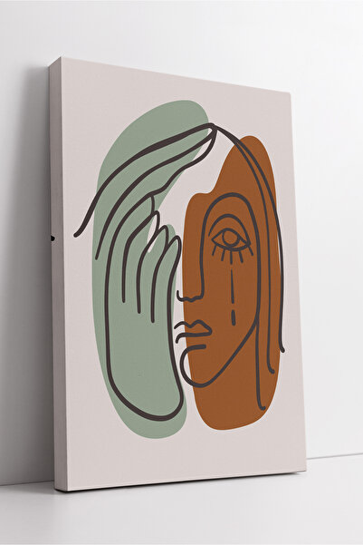 KOSS Dijital Pictură abstractă pe pânză cu portret de femeie – artă de perete...