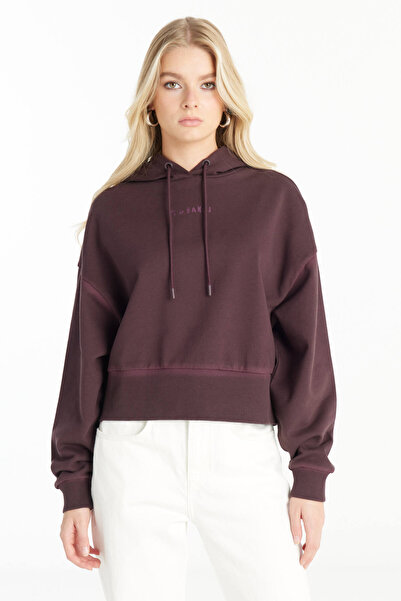 Ted Baker BORDO SPREYLİ KAPÜŞONLU SWEATSHİRT