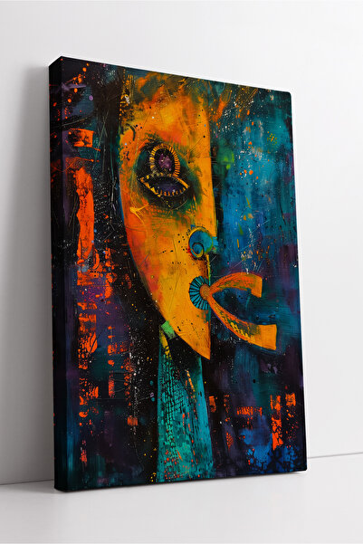 KOSS Dijital Compoziție abstractă a feței africane, pictură decorativă pe pân...