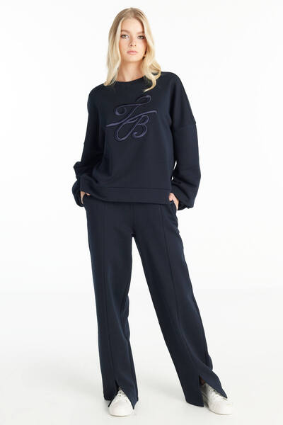 Ted Baker LACİVERT ÖNÜ YIRTMAÇLI BORU PAÇA EŞOFMAN