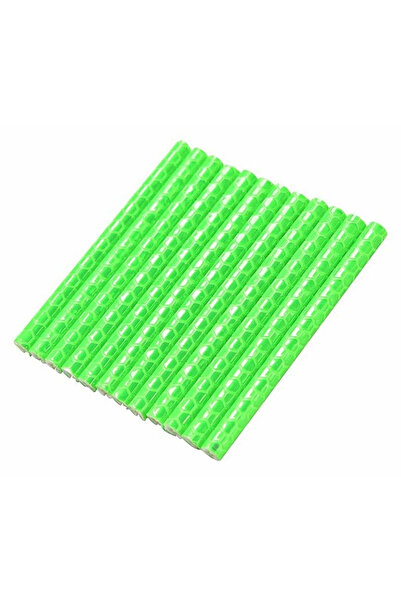 zola Set of 12 reflective tubes for bicycle spokes, weatherproof, 7.5 cm, green