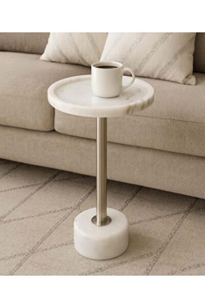 Generic Marble Top and Marble Base Serving Table