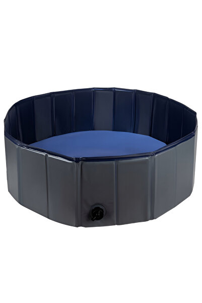 zola Collapsible pet pool,solid side walls, 100x30 cm, grey