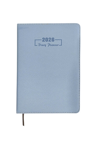 Limmy Agenda 2026 Agenda zilnică texturată în culori pastel A5 (15x21 cm) - Albastru