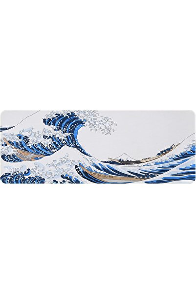 tofan Extended Gaming Mouse Pad 31.4×11.8 in, Non-Slip 3mm Rubber, Stitched Edges, Waterproof, Japanese W