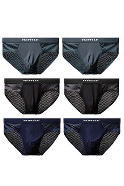 PriStyle 6-Pack Men's Briefs, Quick-Dry, Breathable, Size M