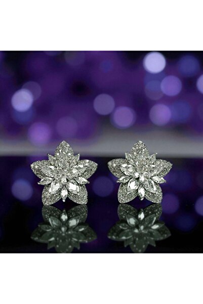 Mira Glam Zinc alloy earrings, nickel free, with zirconium stones