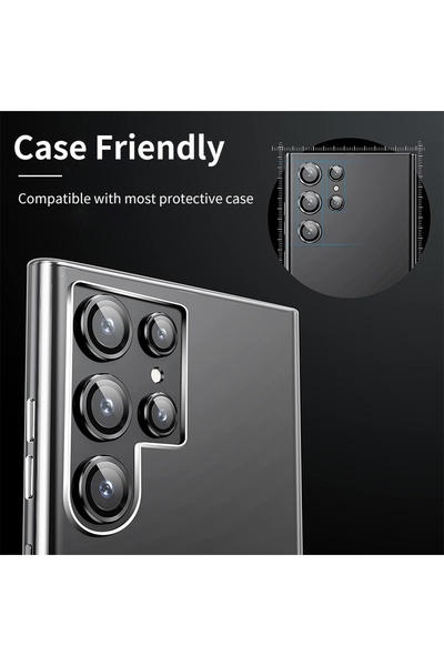 bovinox Samsung Galaxy S25 Ultra Uyumlu Mercek Lens Kamera Koruyucu Premium Kamera Lens Koruma Kamera Camı