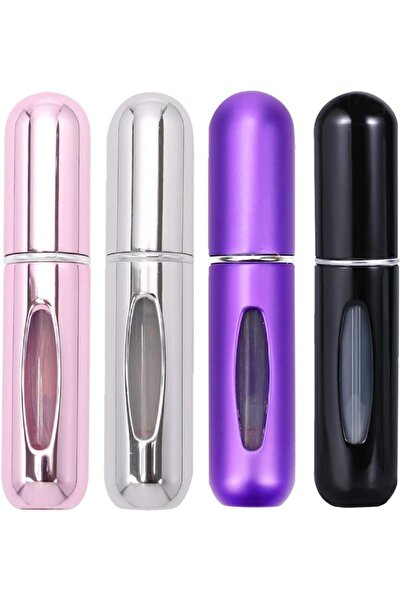 ENAR Pack of 4 Refillable Small Perfume Spray Bottles - Portable Travel Atomizers, 5 ml