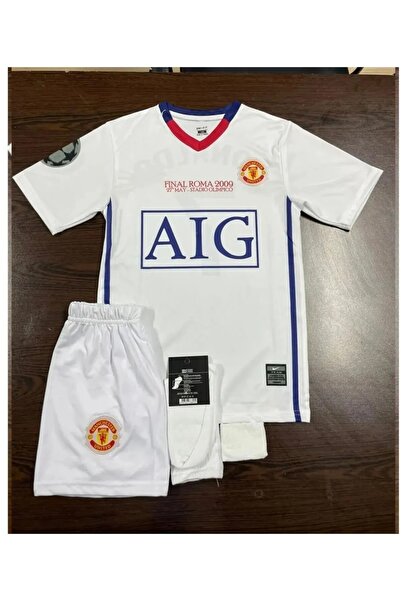 Genel Markalar Ronaldo M.United 2008 nostalji beyaz çocuk futbol forması