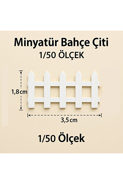 Köseoğlu 10 Adet Boyanabilir Bahçe Çiti - 1/50 Ölçekli 1:50 1.5 cm - Figür, Maket, Minyatür
