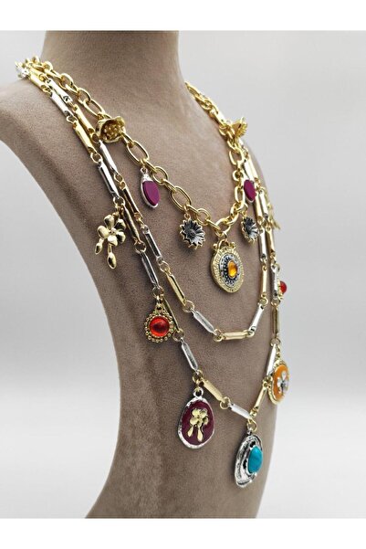 Nsl Jewels ÇOK MOTİFLİ 3LU KOMBİN KOLYE