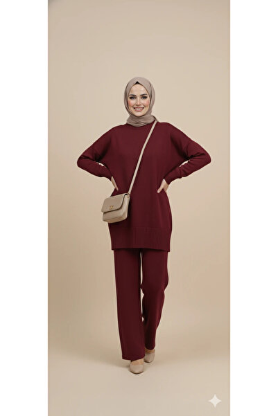 cemo Knitwear Tunic Trousers Hijab Suit