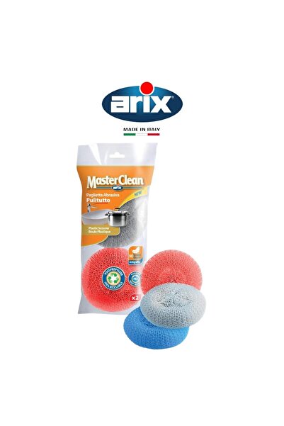 Arix إسفنجة شبكية دائرية من البولي بروبيلين ماستر كلين، قطعتان - مقاومة للخدش...