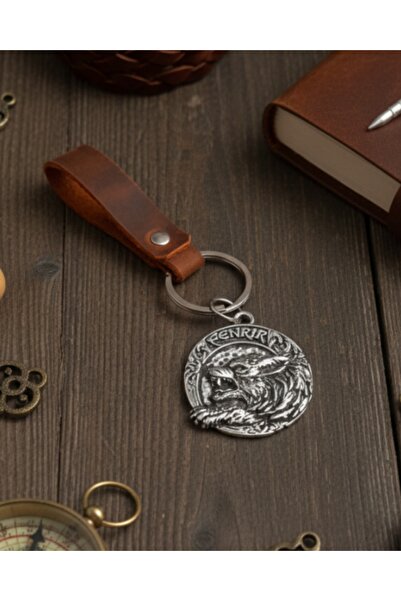 E&F Takı سلسلة مفاتيح من تصميم كورت، مصنوعة من الجلد الطبيعي، إكسسوار هدية