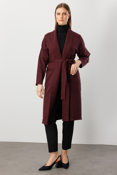 ON Beli Belted Shawl Collar Cardigan