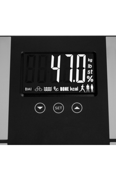 zola Digital bathroom scale, body analyzer, BMI, fat, water, muscle mass, 10 users, 225 kg