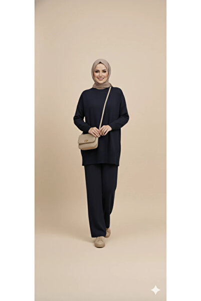 cemo Knitwear Tunic Trousers Hijab Suit