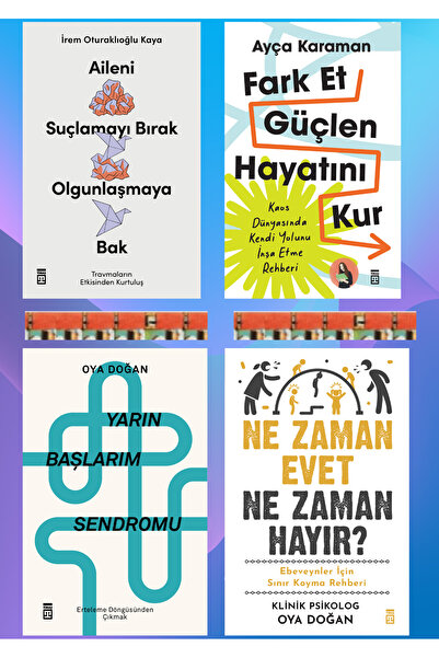 Timaş Yayınları Fark Et Güçlen Hayatını Kur, Aileni Suçlamayı Bırak Olgunlaşmaya Bak, Yarın Başlarım Sendromu(4kit)