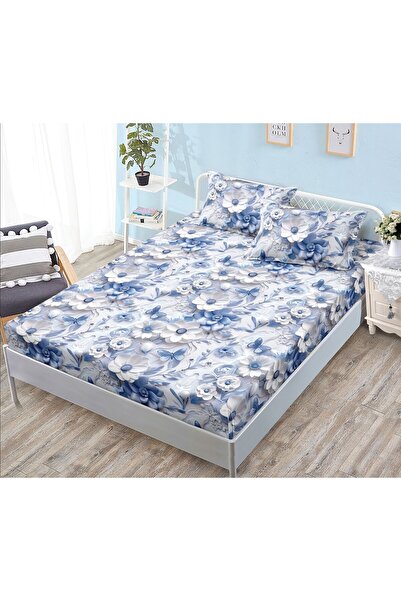 Casa de Vis Fitted sheet with elastic + 2 pillowcases, 160/200, Online, JE-08