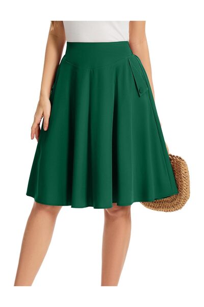 OEM Women's Pleated Knee-Length Skirt