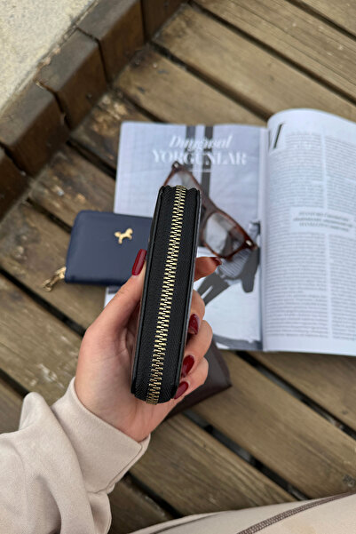 La La'Graccio Paris La'Graccio Paris Women's Move Soft Leather Handy Wallet Black