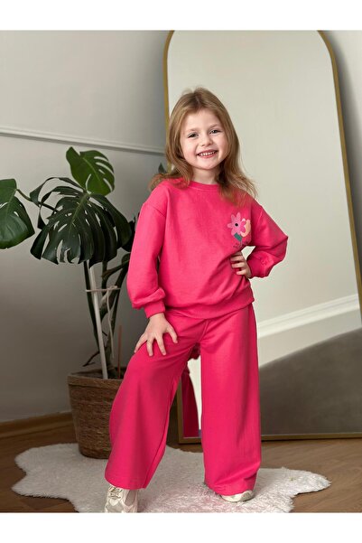 CoolCix New Season Transitional Cotton Loose Wide-Leg Floral Print Top and Bottom Set