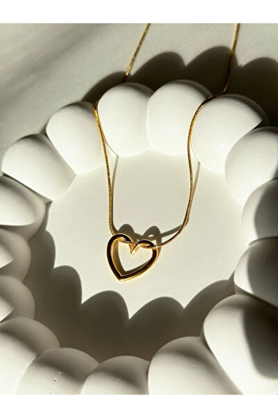 Harlofia Jewelry Steel Minimalist Heart Necklace