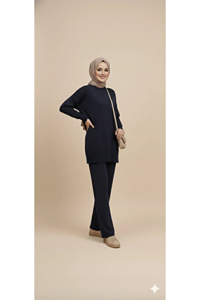 cemo Knitwear Tunic Trousers Hijab Suit