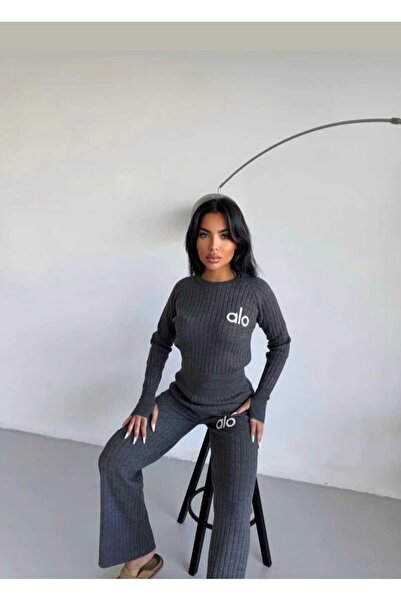 Cemre Life New Deux Stylish Design Knitwear Set with Finger Detail