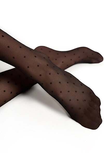 Marilyn Dres Flores Dots 02, 20 DEN, Marilyn-Black-5-XL Standard