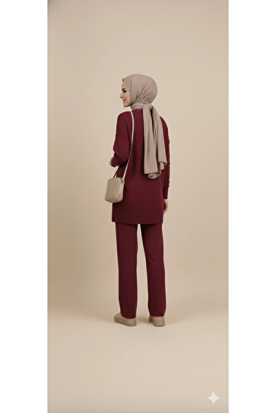 cemo Knitwear Tunic Trousers Hijab Suit