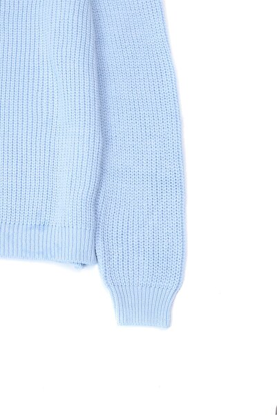 no7man Montal Blue Polo Neck Sweater