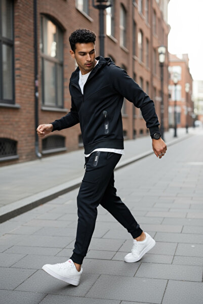dehaine Men's tracksuit, sweatshirt + pants, Padded, RM05