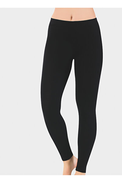 Hmd Black Viscose Stretchy Women's Tights
