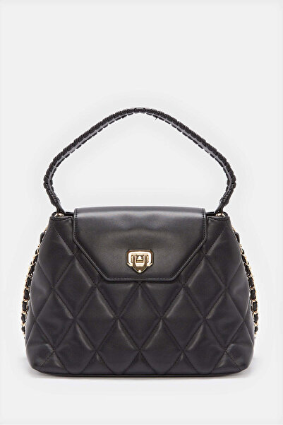 REDTAG Women Black Quilted Day Bag