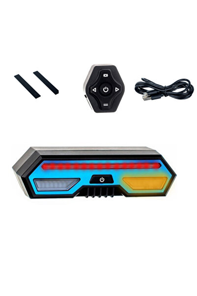 zola Set lumină și telecomandă pentru bicicletă, cablu micro USB, patru moduri de semnal, impermeabil