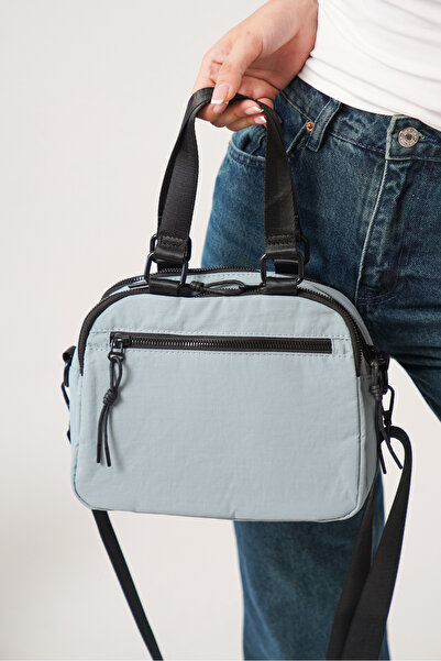 Solo Bag Women's Multi-Compartment Waterproof Crinkle Casual Blue Crossbody Hand and Shoulder Bag