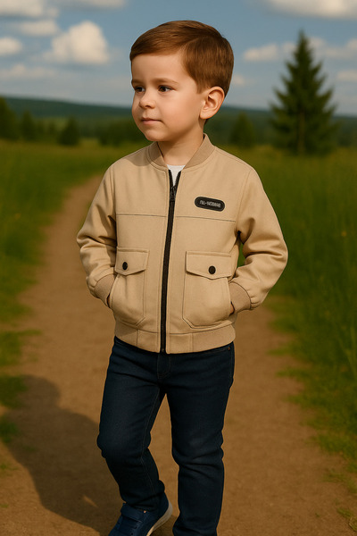 ecoo kids 770-11-25 Σετ 3 τεμαχίων για αγόρια: Μπουφάν με φερμουάρ + Μπλουζάκ...