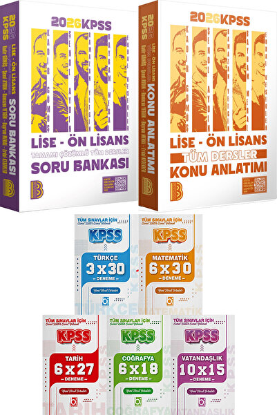 Benim Hocam Yayınları 2026 KPSS Lise Ön Lisans Tüm Dersler Konu ve Soru - 5 D...