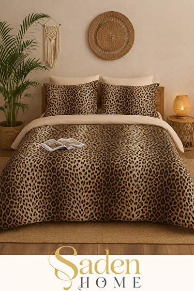 SADEN HOME Double Sided Leopard Bedding Set Double Size