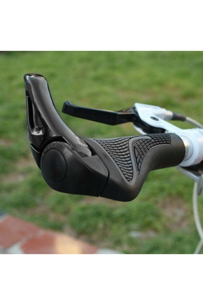 zola Set of 2 rubber and aluminium bicycle grips, black, handlebar size 20-22 mm