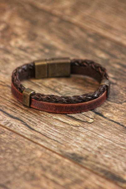 MAT CRAFT Genuine Leather Bracelet |   Magnetic Clip |   Handmade