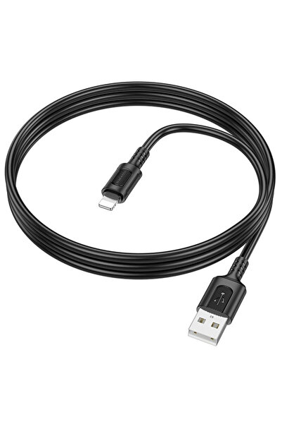 Borofone USB to Lightning data cable, 1m Feliz, black, BX111