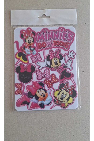 GenelTedarik Karakterli Pasta Süsü MİNNİE MOUSE Doğum günü Pasta Üzeri Süs